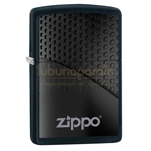 Bricheta neagra originala de vanzare marca Zippo editie Black Hexagon